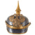 Original Imperial German WWI Prussian Infantry Officer Ersatz Model 1897 Vulcan Fibre Pickelhaube Spiked Helmet by Depaheg Patent Original Items