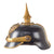 Original Imperial German WWI Prussian Infantry Officer Ersatz Model 1897 Vulcan Fibre Pickelhaube Spiked Helmet by Depaheg Patent Original Items
