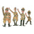 DRAFT Original Danish WWII Set of 3 American Anti-German Propaganda Jointed Paper “Hanging” Dancing Caricatures - Adolf, Himmler, & Göring (Copy) Original Items