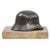 Original German WWII Era Army Double Decal Transitional Stahlhelm Steel Helmet Bronze Desk Ornament on Marble Base