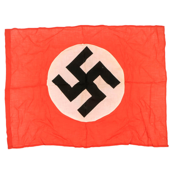 Original German WWII NSDAP Small Double Sided National Political Flag - 21 1/2" x 29"