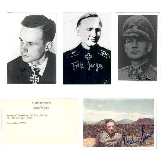Original German WWII Veteran Signed Photographs - Post War Signatures and Prints Original Items