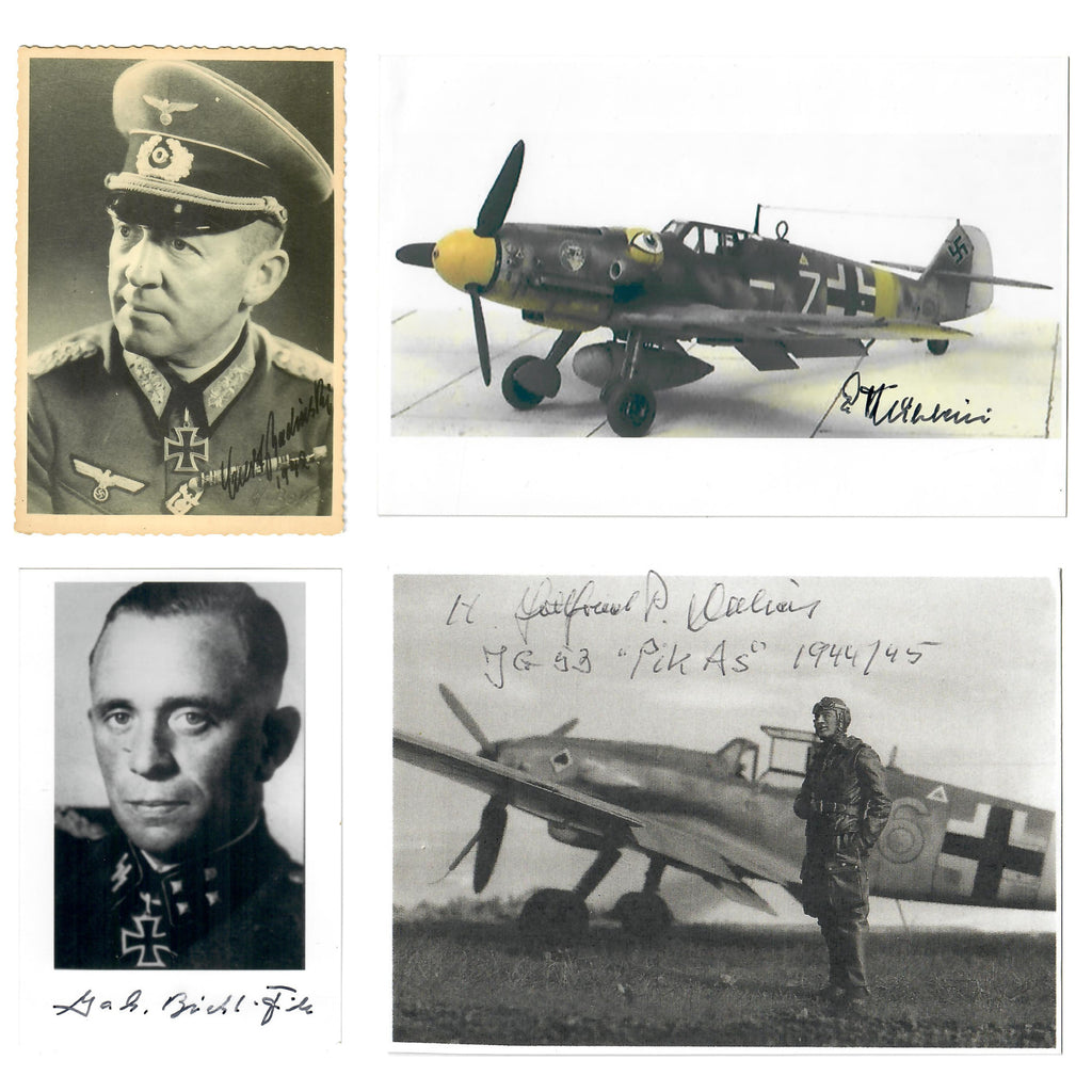 Original German WWII Veteran Signed Photographs - WWII Period and Post War Signatures and Prints Original Items