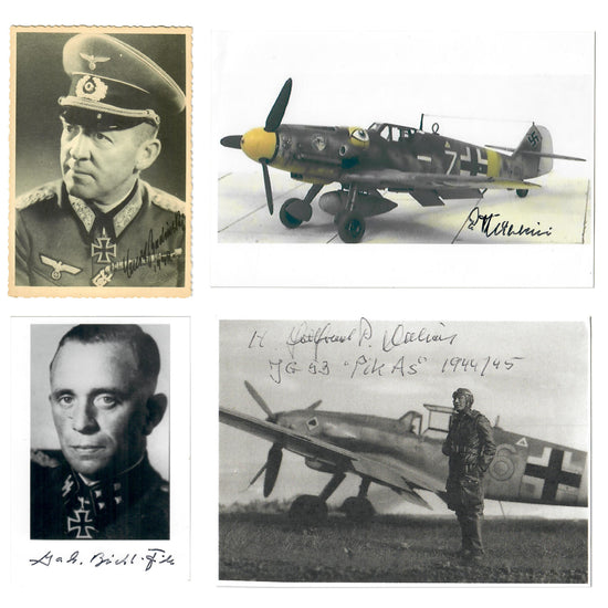 Original German WWII Veteran Signed Photographs - WWII Period and Post War Signatures and Prints Original Items
