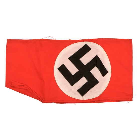 Original German Early WWII SA & NSDAP Multi-piece Cotton Armband with Paper A4/210 RZM Tag