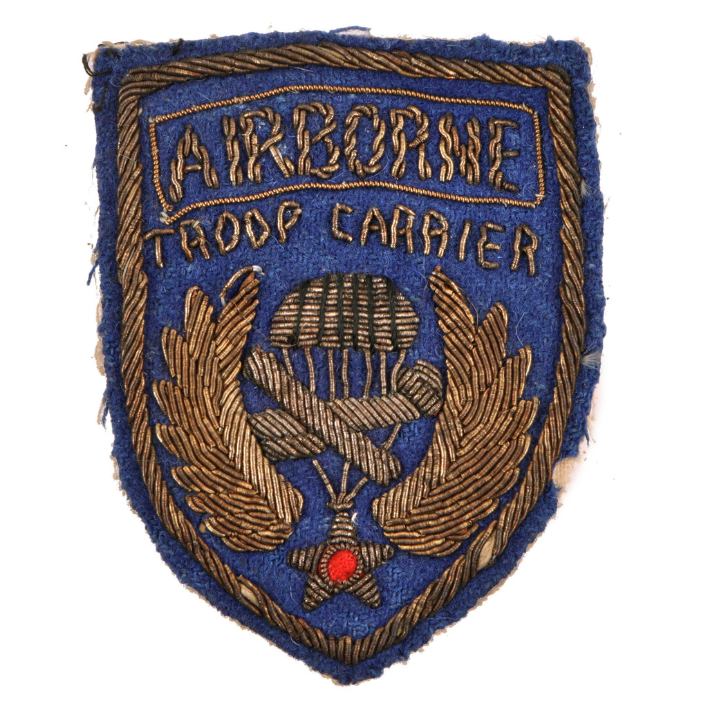 Original U.S. WWII Theater-Made Airborne Troop Carrier Bullion Embroidered Patch