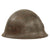Original WWII Japanese Special Naval Landing Forces (SNLF) Helmet Shell with Metal Badge Insignia Original Items
