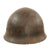 Original WWII Japanese Special Naval Landing Forces (SNLF) Helmet Shell with Metal Badge Insignia Original Items