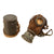 Original Imperial German WWI Named M1917 Ledermaske Gas Mask with Final Model Filter & Canister with Original Ersatz Papercloth Strap - Dated 1918 - Excellent Original Items