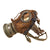 Original Imperial German WWI Named M1917 Ledermaske Gas Mask with Final Model Filter & Canister with Original Ersatz Papercloth Strap - Dated 1918 - Excellent Original Items