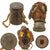 Original Imperial German WWI Named M1917 Ledermaske Gas Mask with Final Model Filter & Canister with Original Ersatz Papercloth Strap - Dated 1918 - Excellent Original Items