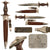 Original German Early WWII SA Dagger by Rare Maker Gebrüder Becker of Solingen with Later Scabbard and Hanger Original Items