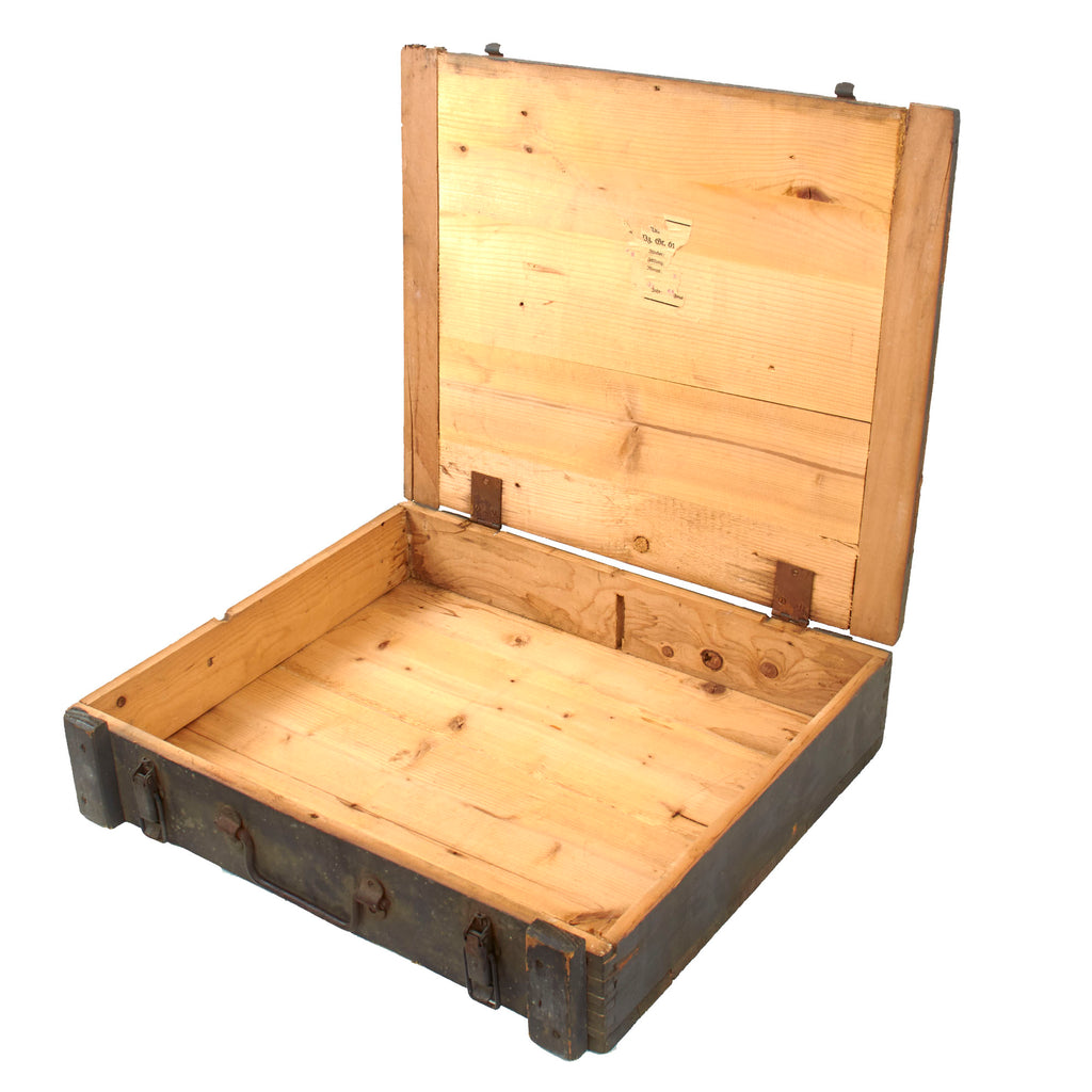 Original German WWII Gross Panzergranate 61 SS Storage Crate with Sten ...