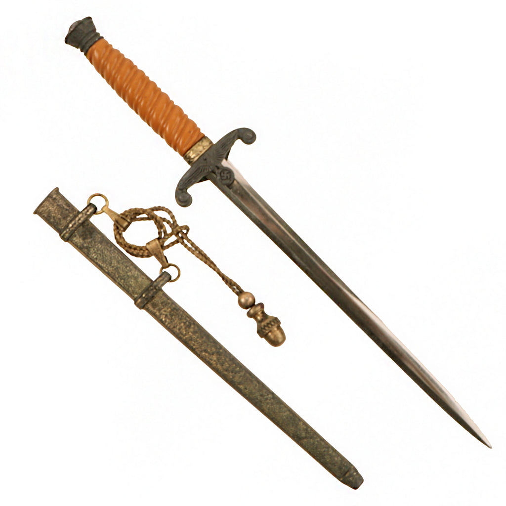 Original German WWII Miniature Salesman's Sample Army Heer Officer Dagger with Scabbard and Portepee Original Items