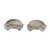 Original German WWII Set of Two Panzer "Danziger" Style Totenkopf "Death's Head" Collar Tab Emblems Original Items