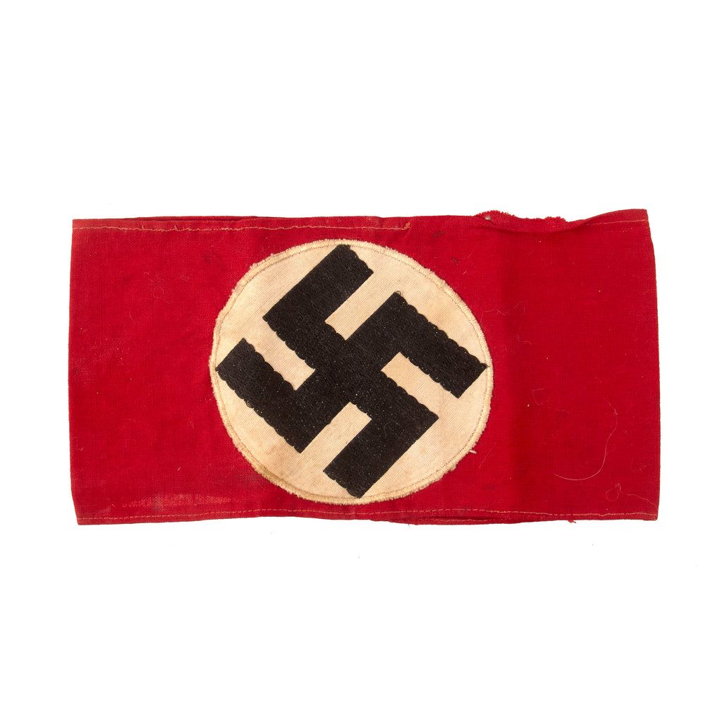 Original German WWII NSDAP & SA Multi-piece Cotton Armband with BeVO Insignia Original Items