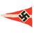 Original German WWII Small Size HJ National Youth Organization Pennant with Multi-piece Insignia - 5 5/8" x 8 3/4" Original Items