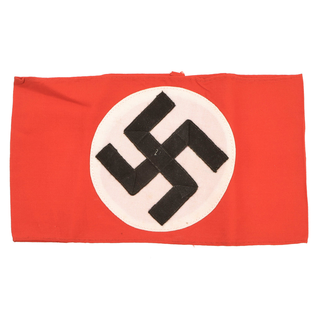 Original German WWII Unissued NSDAP & SA Multi-piece Cotton Armband with Paper RZM A4/302 Tag