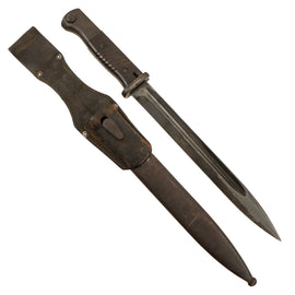Original German WWII 98k 1939-Dated Bayonet by Alexander Coppel with Scabbard & Frog - Matching Serial 8366 f