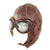 Original Imperial Japanese WWII Army Air Service Summer Flight Helmet & Velvet-Lined Goggles