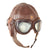 Original Imperial Japanese WWII Army Air Service Summer Flight Helmet & Velvet-Lined Goggles