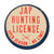 Original U.S. WWII Homefront Pair of “Jap Hunting License” Propaganda Buttons with Certificate and Japanese Superior Private Rank Tab Original Items