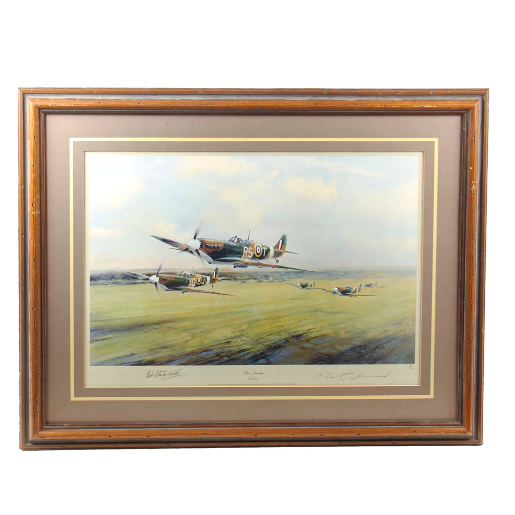 Original Signed Limited Edition Print: Framed “Dawn Scramble” by Robert Taylor Signed by Wing Commander Bob Stanford-Tuck DSO DFC - 646/850 - 27¼ x 34¼” Original Items