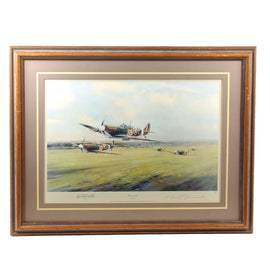 Original Signed Limited Edition Print: Framed “Dawn Scramble” by Robert Taylor Signed by Wing Commander Bob Stanford-Tuck DSO DFC - 646/850 - 27¼ x 34¼”
