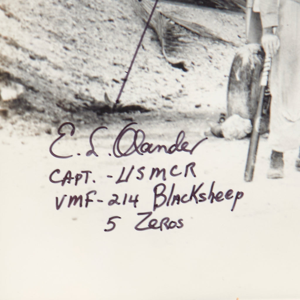 Original Signed Picture: U.S. WWII “Black Sheep” Marine Fighter Squadr ...
