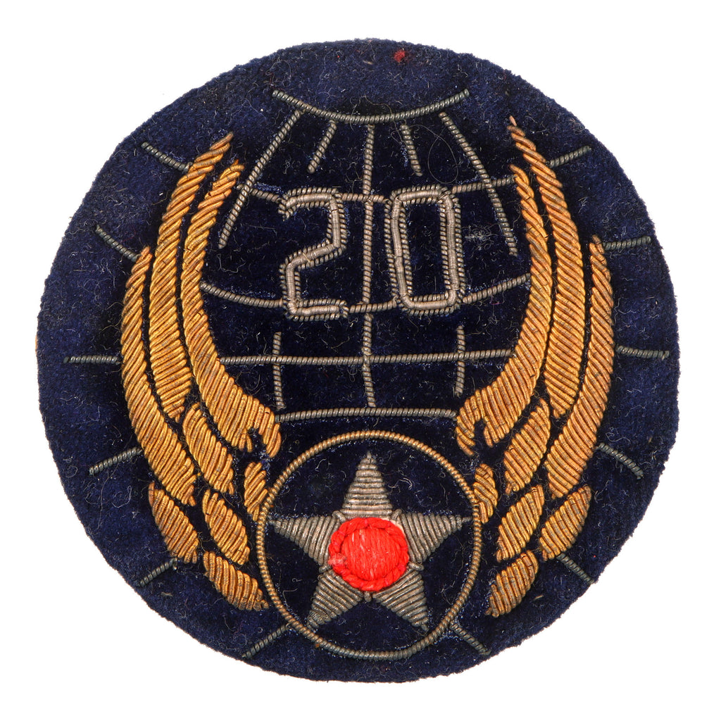 Original U.S. WWII Bullion & Velvet 20th Air Force Patch Original Items