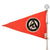 Original German WWII SA Vehicle Staff Car Pennant Flag with Flag Pole, Finial, and RZM A4 / 166 Tag - 9 ¼" x 14” Original Items