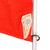 Original German WWII SA Vehicle Staff Car Pennant Flag with Flag Pole, Finial, and RZM A4 / 166 Tag - 9 ¼" x 14” Original Items