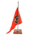 Original German WWII SA Vehicle Staff Car Pennant Flag with Flag Pole, Finial, and RZM A4 / 166 Tag - 9 ¼" x 14” Original Items