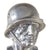 Original German Pre-WWII German Soldier Bust Walking Stick Cane with Double Decal Transitional M1916 Stahlhelm & DRGM Marking - 36” Long Original Items