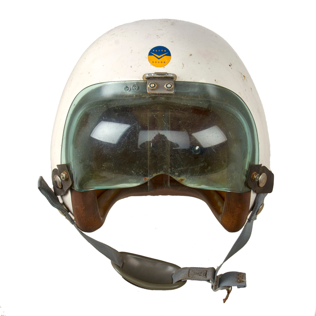 Original U.S. Early Vietnam War Air Force AD10 Series Flying Helmet with Separate Non-Compatible Bubble Shield and Audiolink Transceiver - Rough Original Items