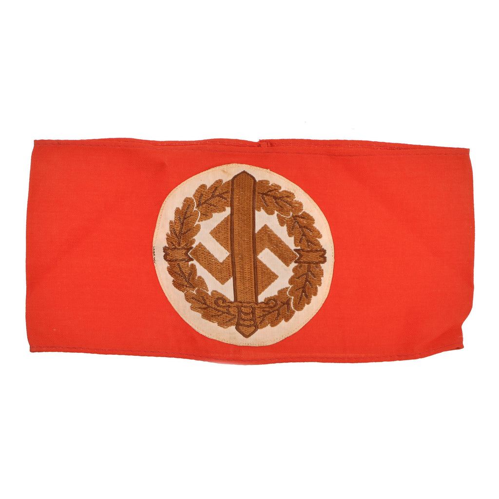 Original German WWII SA Wehrmannschaft Defense Team Sports Training Armband with Paper RZM Tag
