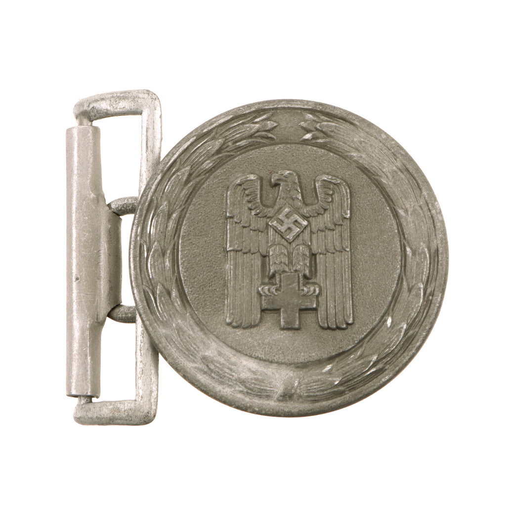 Original German WWII Red Cross DRK Officer's Brocade Belt Buckle - Deutsches Rotes Kreuz Original Items