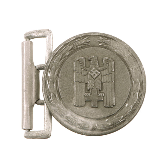 Original German WWII Red Cross DRK Officer's Brocade Belt Buckle - Deutsches Rotes Kreuz Original Items