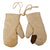 Original German WWII Matched Pair of Luftwaffe White Fur-Lined Leather Flying Mittens with Modified Trigger Finger Original Items