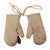 Original German WWII Matched Pair of Luftwaffe White Fur-Lined Leather Flying Mittens with Modified Trigger Finger Original Items