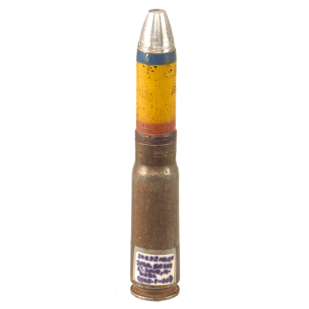 Original German WWII Inert Maschinengewehr MG151/20 Cannon Round by Metallwerke GmbH, Holleischen Kreis Meis - Dated 1941 & 1943 Original Items