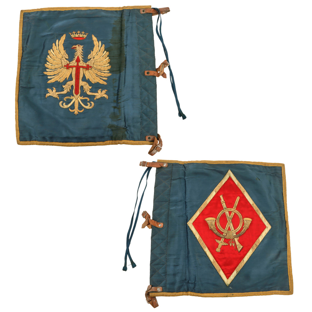Original Spanish WWII Army of Spanish Morocco Velvet & Bullion Car Pennant Banner Flag - 13 ¼ x 13 ½” Original Items