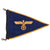 Original German WWII Kriegsmarine Navy Officer Vehicle Staff Car Fender Pennant Flag with Attachment Clips - 8 1/2" x 12 1/4" Original Items