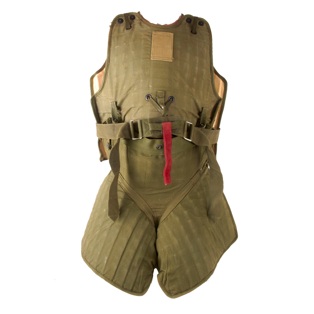 Original U.S. WWII USAAF Complete M1 Flak Vest with M5 Leg & Groin Armor for Seated Personnel Original Items