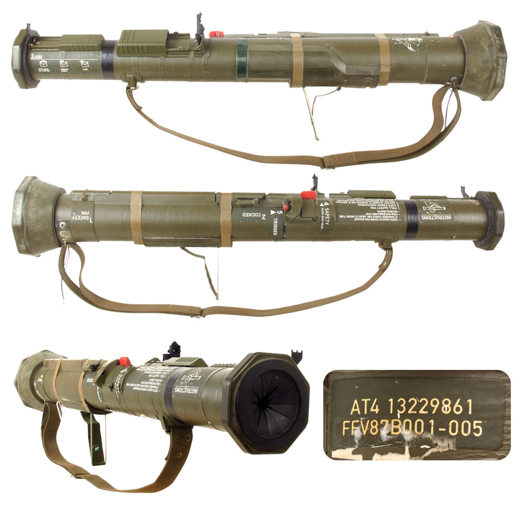 Original U.S. M136 AT-4 Recoilless Smoothbore 84mm Anti-Tank Launcher with Sling - Inert Original Items