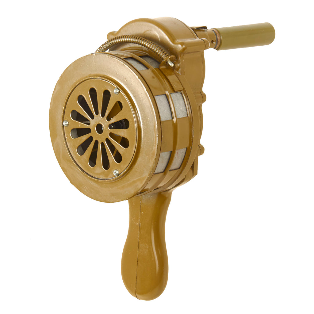 Original Soviet Eastern Bloc Cold War Era Hand Crank Air Raid Siren Original Items