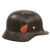 Original German WWII Luftwaffe M35 Double Decal Steel Helmet with 1939 Dated 54cm Liner and Partial Chinstrap, Stamped Q62 Original Items