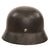 Original German WWII Luftwaffe M35 Double Decal Steel Helmet with 1939 Dated 54cm Liner and Partial Chinstrap, Stamped Q62 Original Items