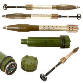 Original Bulgarian Russian Inert 73mm OG-9VM Rocket with Booster in Original Case for the SPG-9