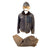 Original German WWII Luftwaffe Pilot's Brown Leather Shearling Flight Jacket with Modified Fur-lined Winter Flying "Channel Pants" Trousers & Sheepskin Lined Leather Winter Flying Helmet